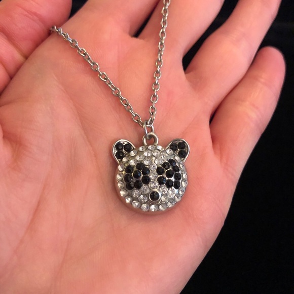 Silver Panda Pendant Necklace - Picture 2 of 7